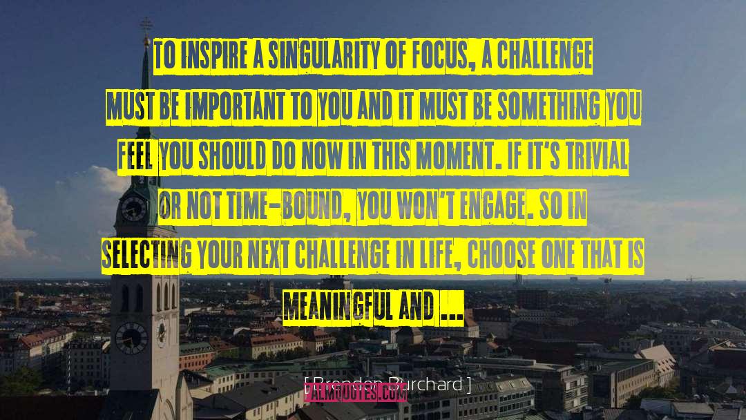 Brendon Burchard Quotes: To inspire a singularity of