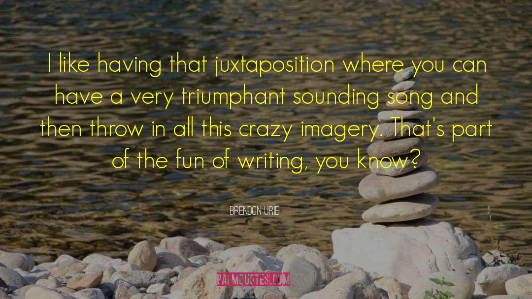 Brendon Urie Quotes: I like having that juxtaposition