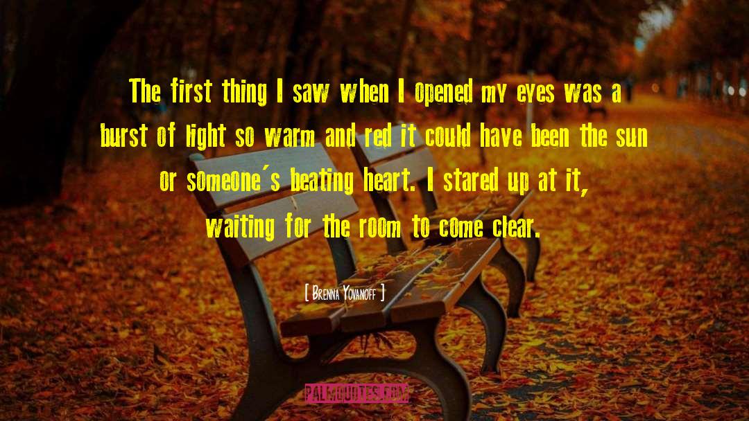 Brenna Yovanoff Quotes: The first thing I saw