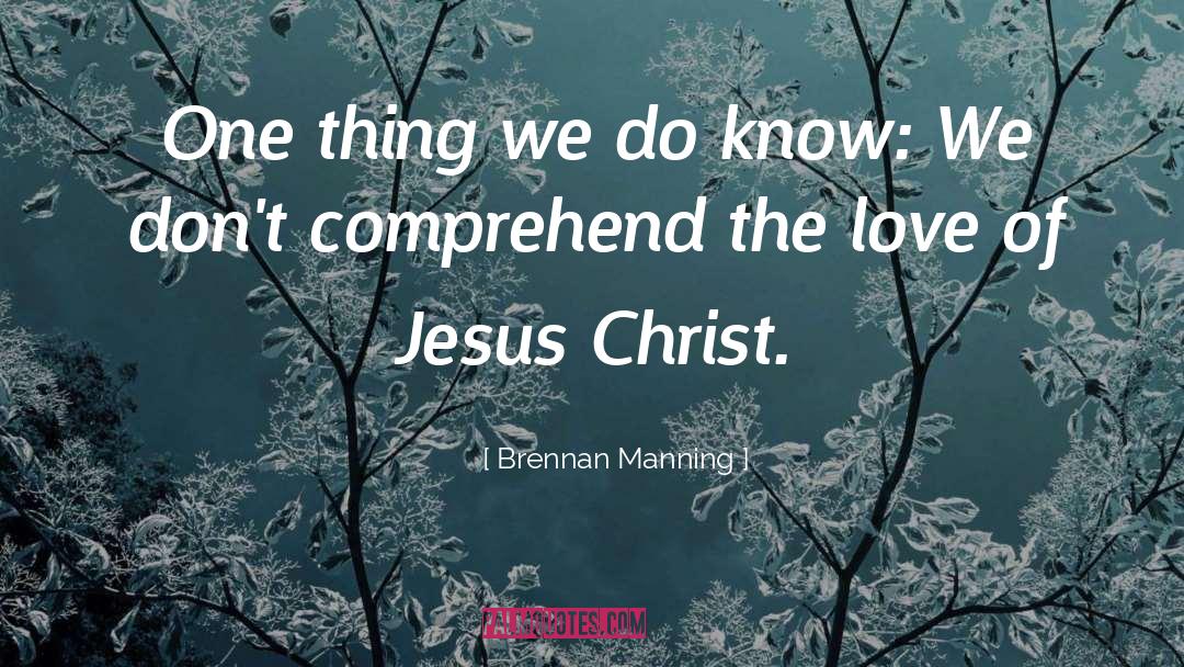 Brennan Manning Quotes: One thing we do know: