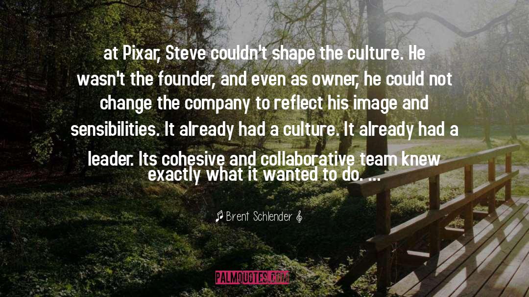 Brent Schlender Quotes: at Pixar, Steve couldn't shape