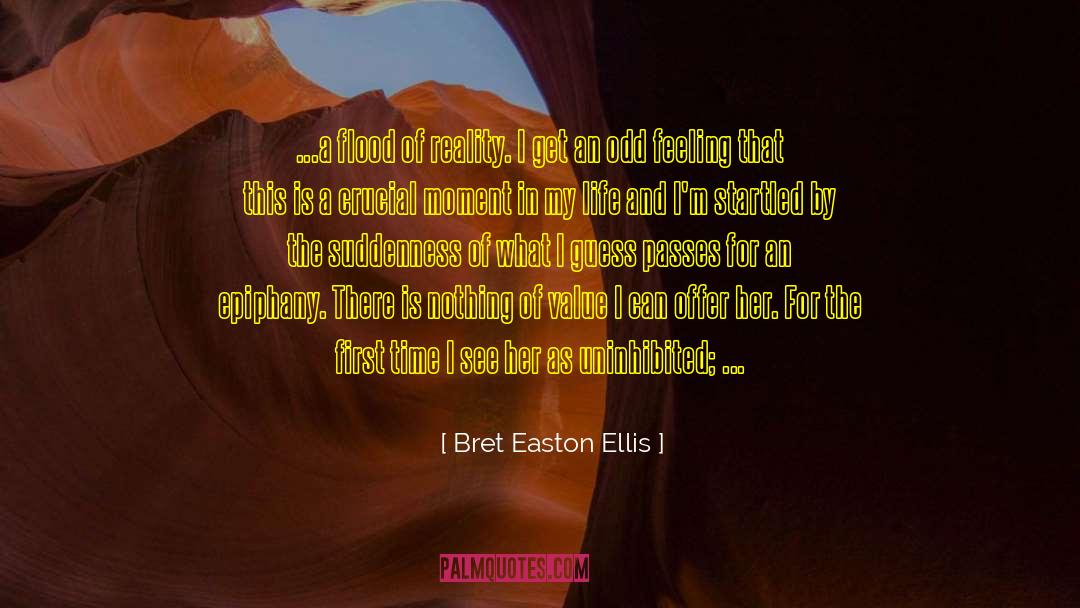 Bret Easton Ellis Quotes: ...a flood of reality. I