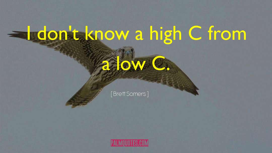 Brett Somers Quotes: I don't know a high