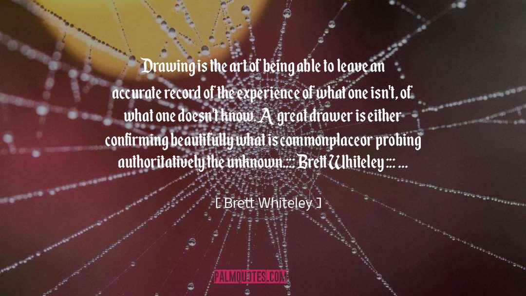 Brett Whiteley Quotes: Drawing is the art of