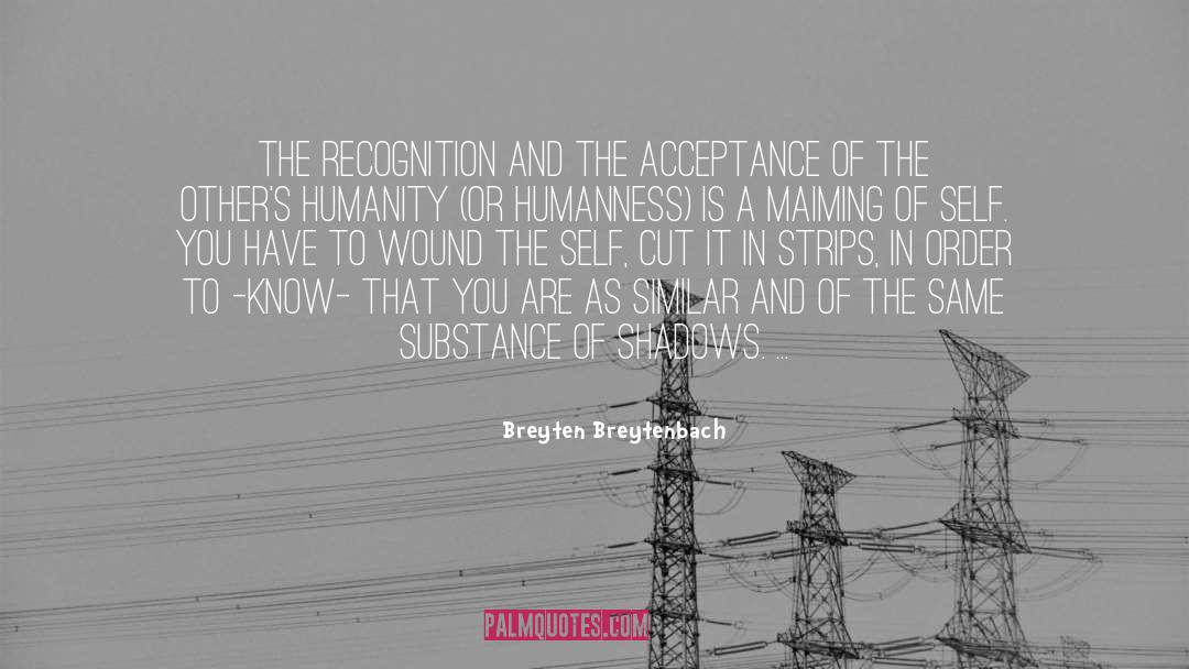 Breyten Breytenbach Quotes: The recognition and the acceptance