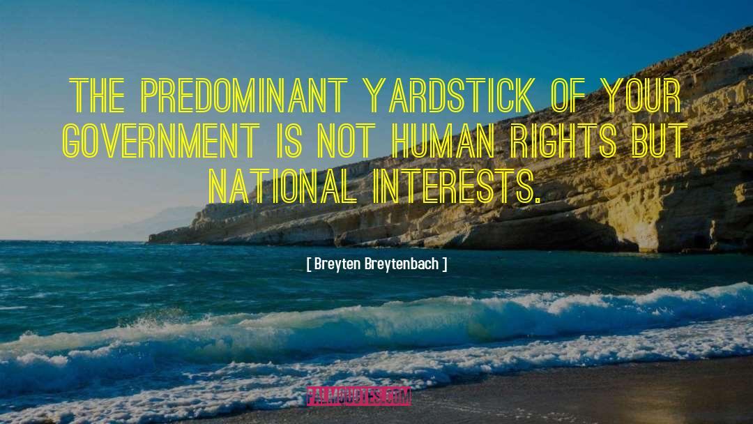 Breyten Breytenbach Quotes: The predominant yardstick of your