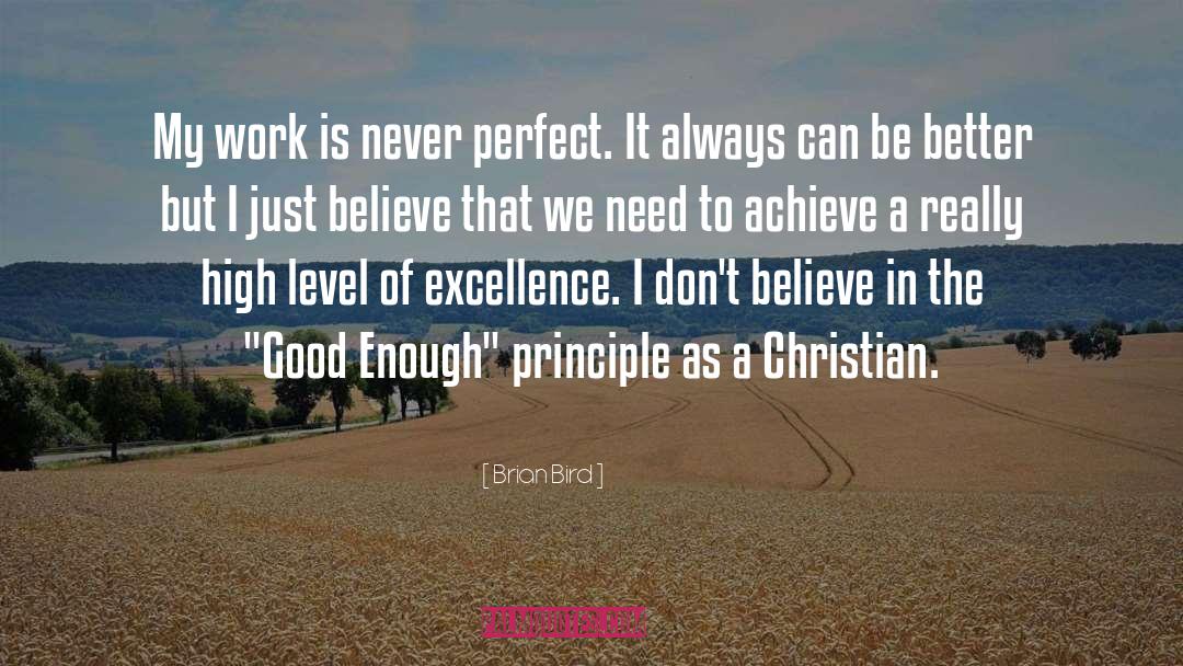 Brian Bird Quotes: My work is never perfect.