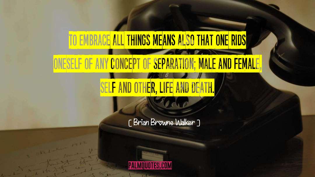 Brian Browne Walker Quotes: To embrace all things means