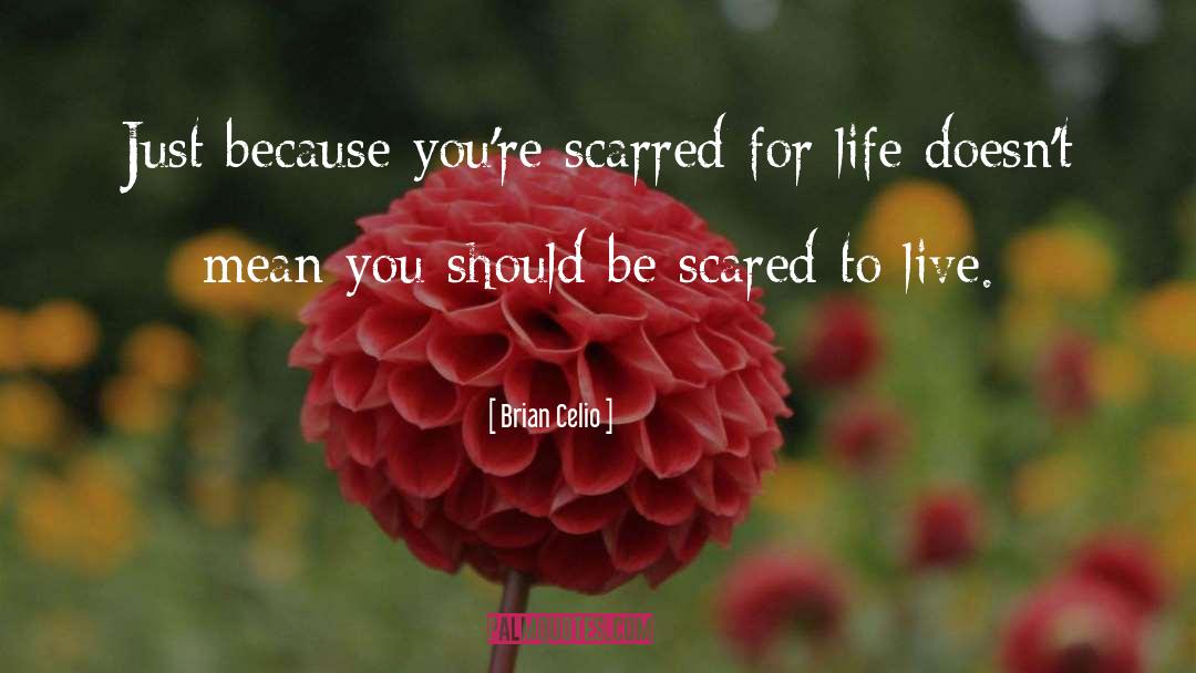 Brian Celio Quotes: Just because you're scarred for