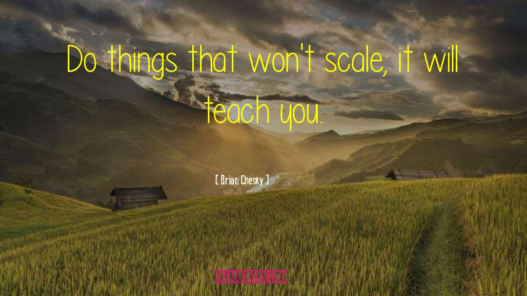 Brian Chesky Quotes: Do things that won't scale;
