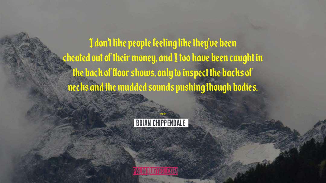 Brian Chippendale Quotes: I don't like people feeling