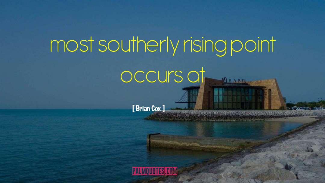 Brian Cox Quotes: most southerly rising point occurs
