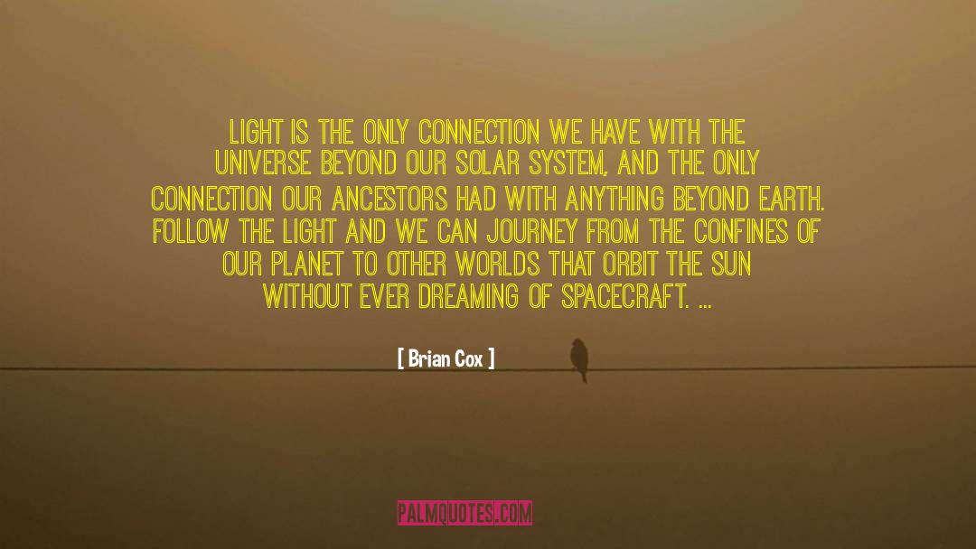 Brian Cox Quotes: Light is the only connection