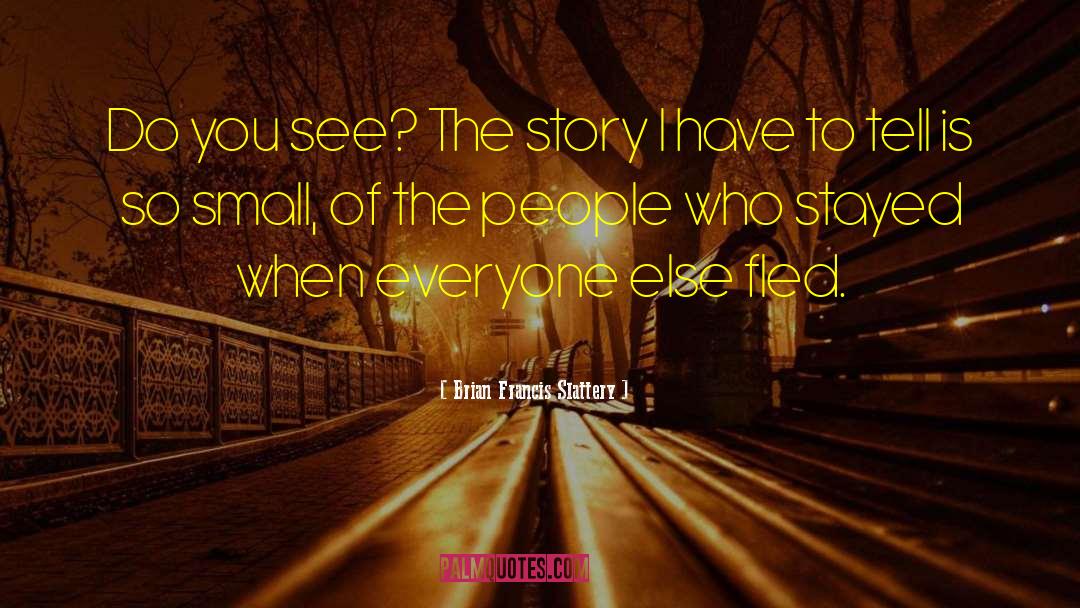 Brian Francis Slattery Quotes: Do you see? The story