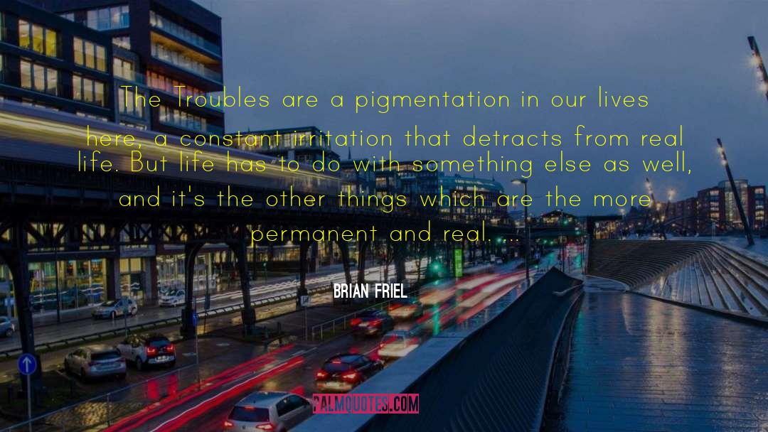 Brian Friel Quotes: The Troubles are a pigmentation