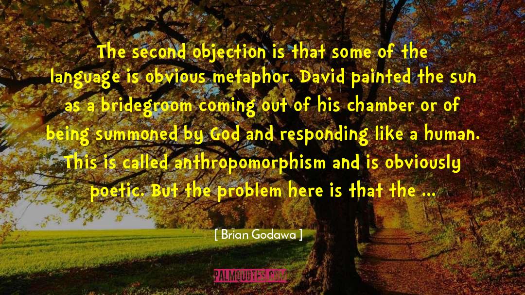 Brian Godawa Quotes: The second objection is that