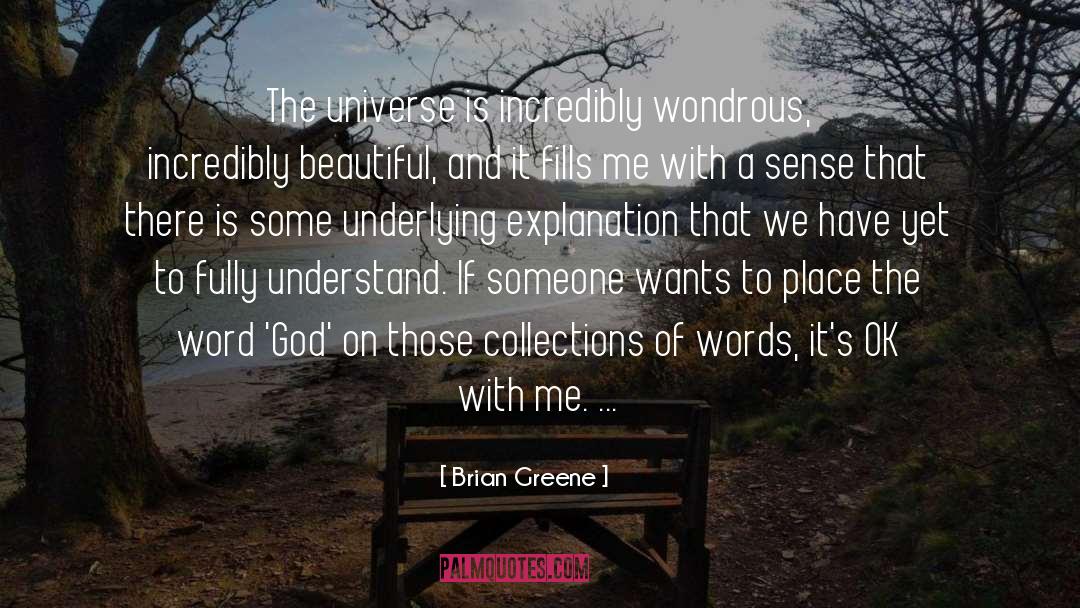 Brian Greene Quotes: The universe is incredibly wondrous,