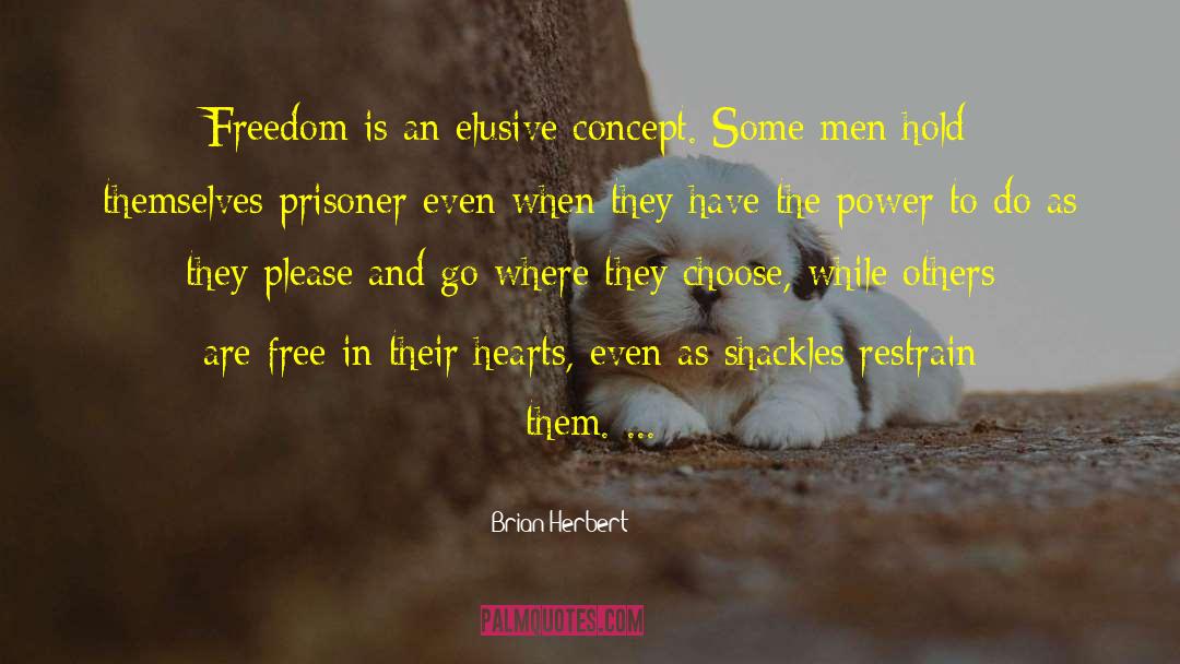 Brian Herbert Quotes: Freedom is an elusive concept.