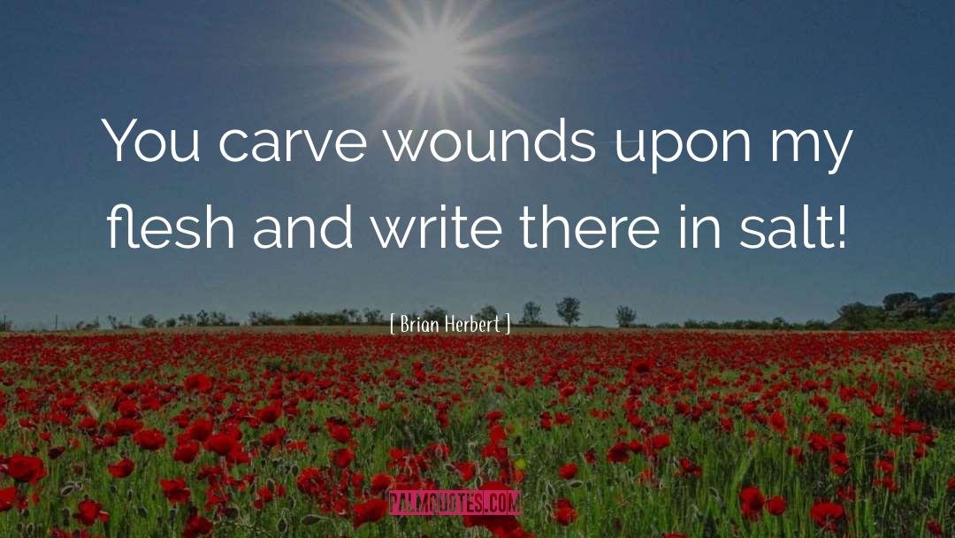 Brian Herbert Quotes: You carve wounds upon my