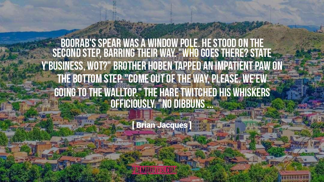 Brian Jacques Quotes: Boorab's spear was a window