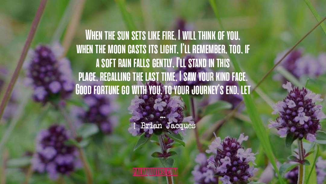 Brian Jacques Quotes: When the sun sets like