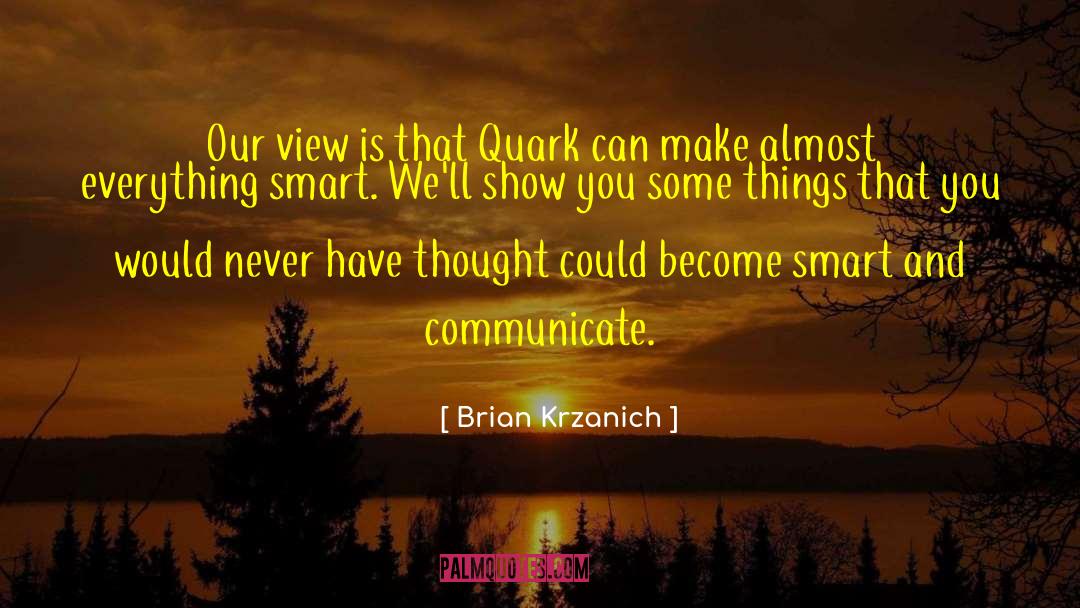 Brian Krzanich Quotes: Our view is that Quark