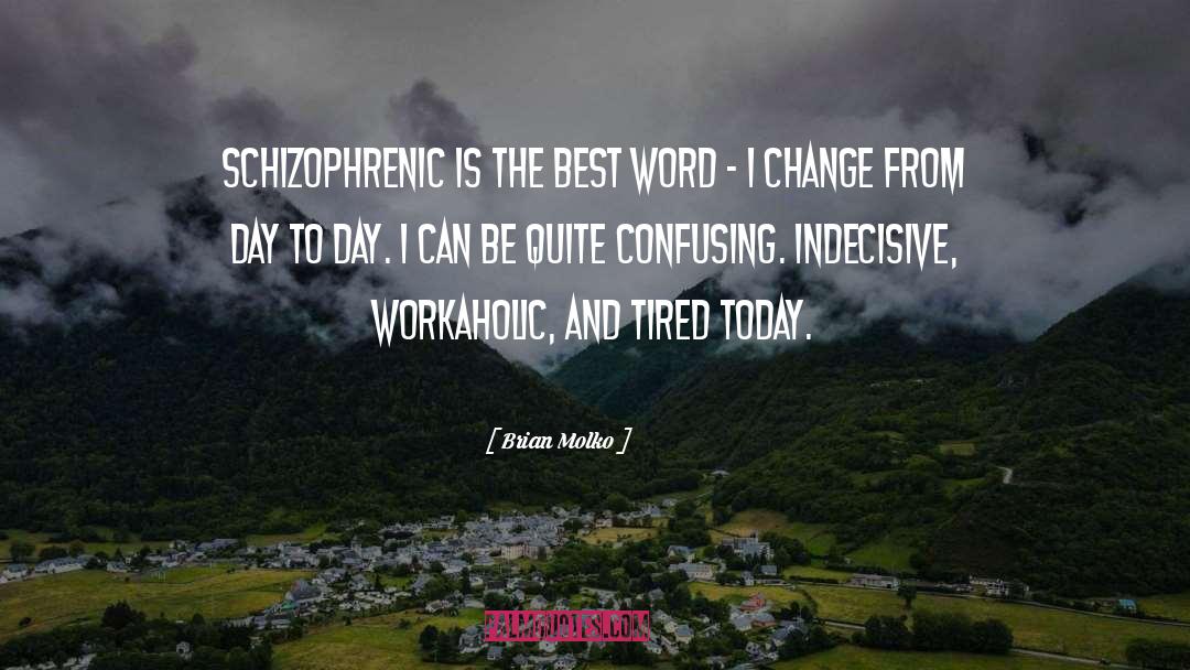 Brian Molko Quotes: Schizophrenic is the best word
