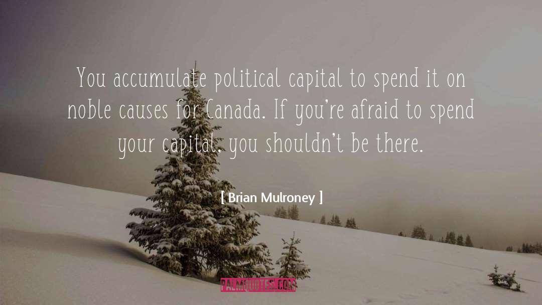 Brian Mulroney Quotes: You accumulate political capital to