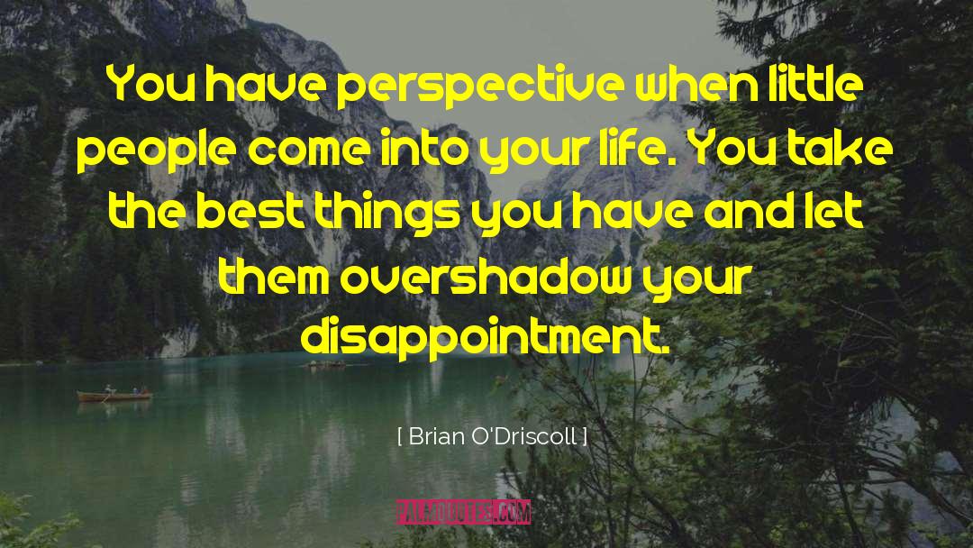 Brian O'Driscoll Quotes: You have perspective when little