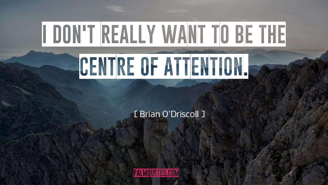 Brian O'Driscoll Quotes: I don't really want to