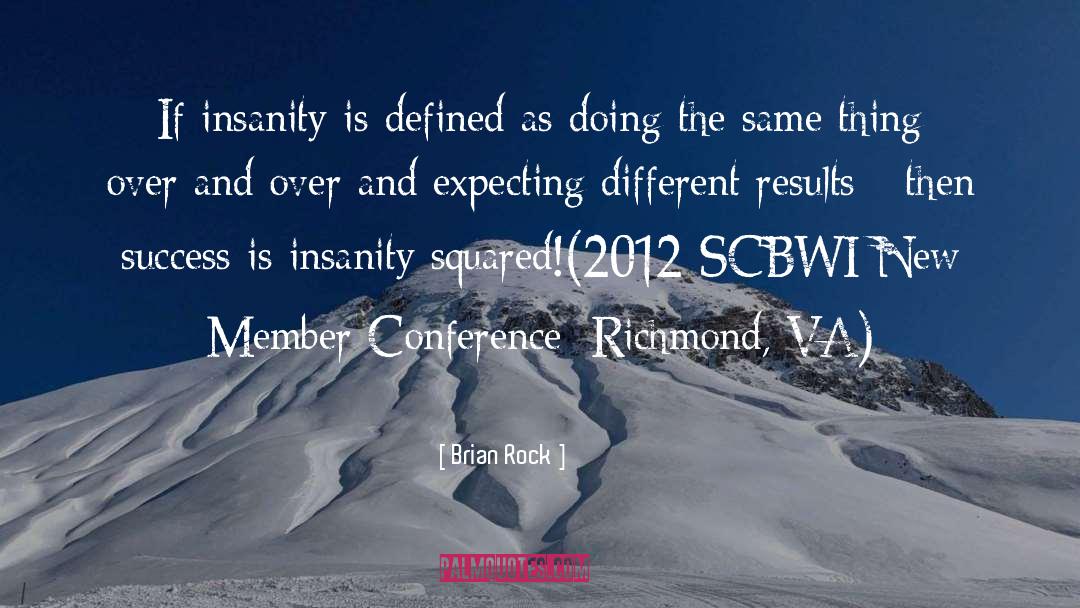 Brian Rock Quotes: If insanity is defined as
