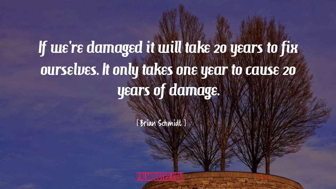 Brian Schmidt Quotes: If we're damaged it will