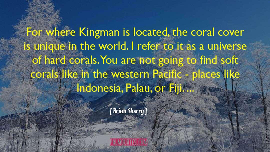 Brian Skerry Quotes: For where Kingman is located,