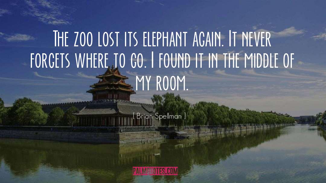Brian Spellman Quotes: The zoo lost its elephant
