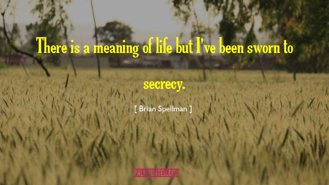 Brian Spellman Quotes: There is a meaning of
