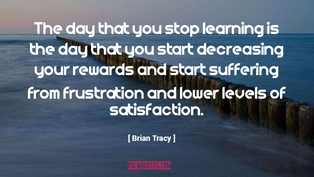 Brian Tracy Quotes: The day that you stop