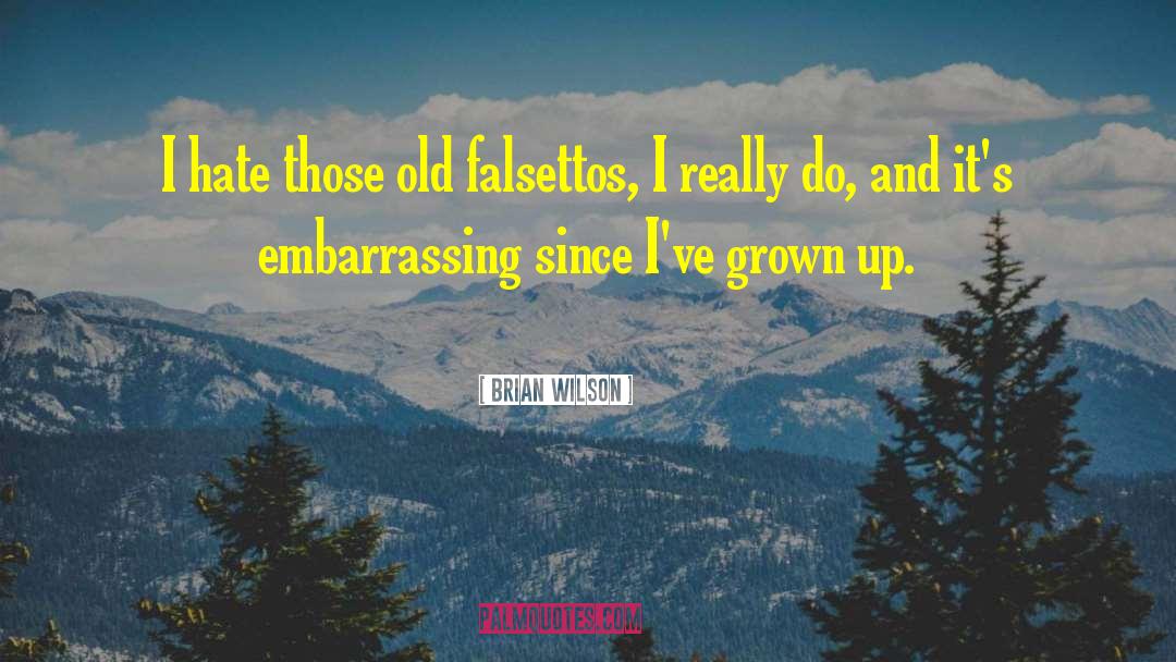 Brian Wilson Quotes: I hate those old falsettos,