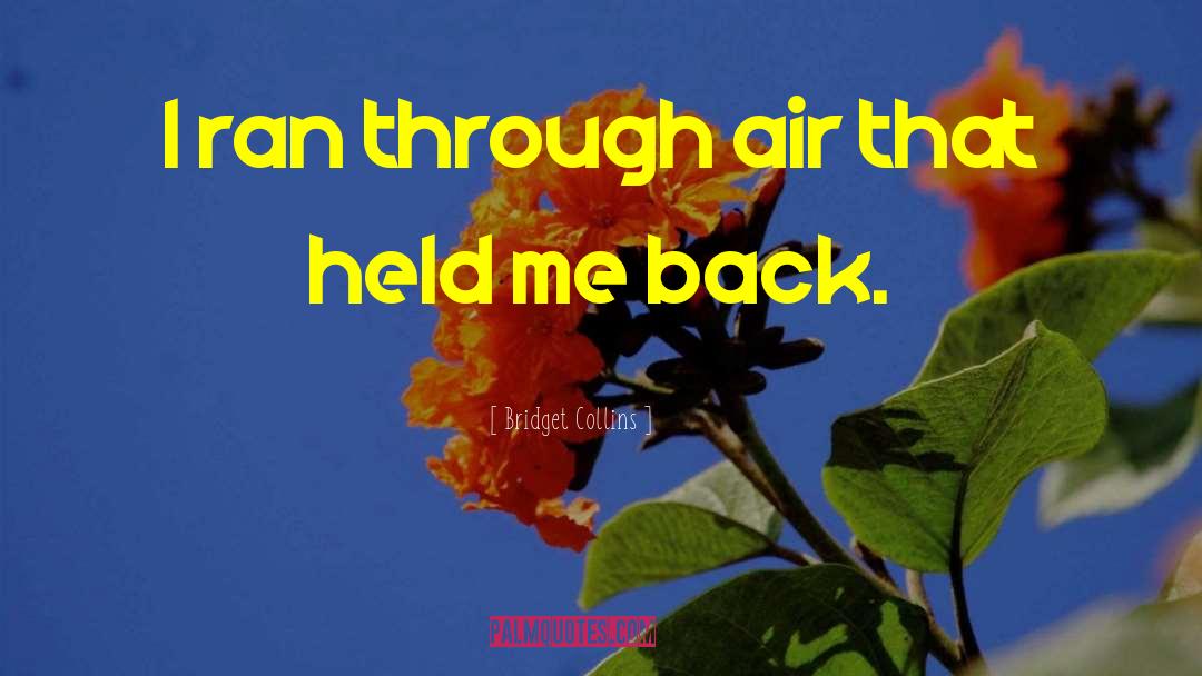 Bridget Collins Quotes: I ran through air that