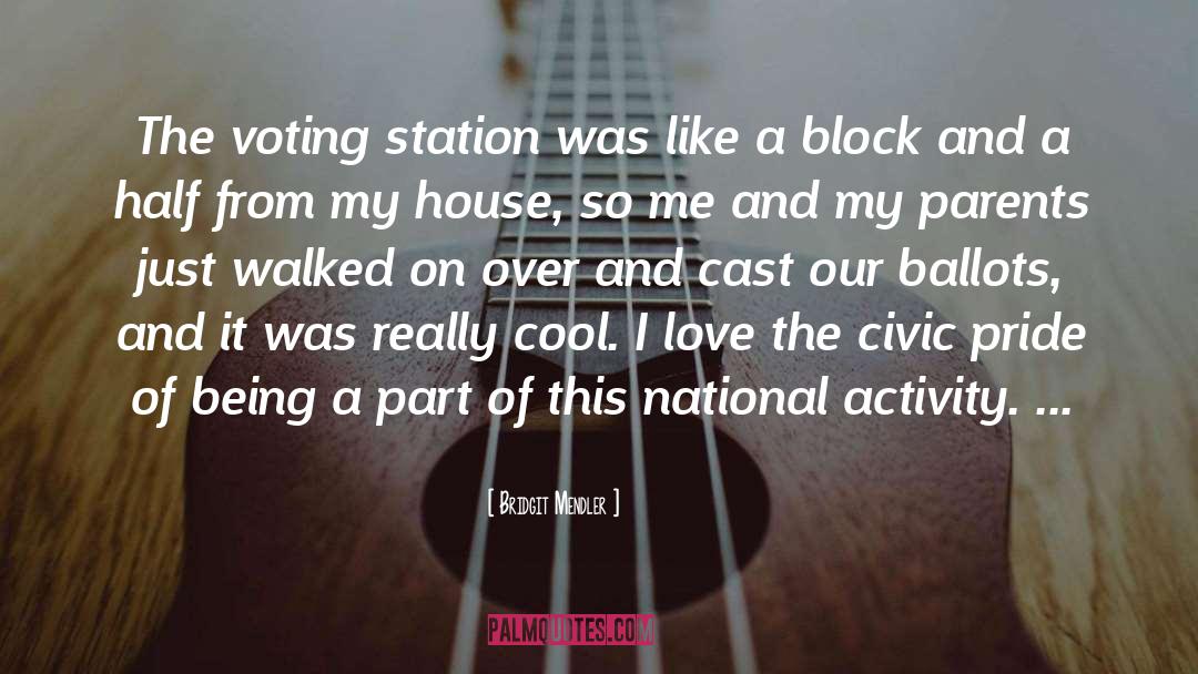 Bridgit Mendler Quotes: The voting station was like