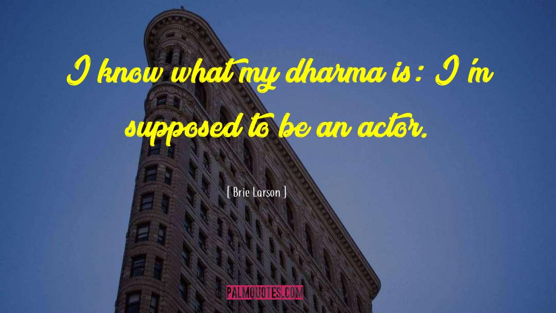 Brie Larson Quotes: I know what my dharma