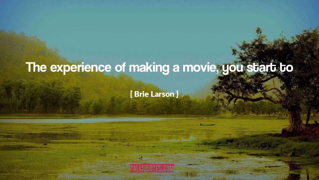 Brie Larson Quotes: The experience of making a