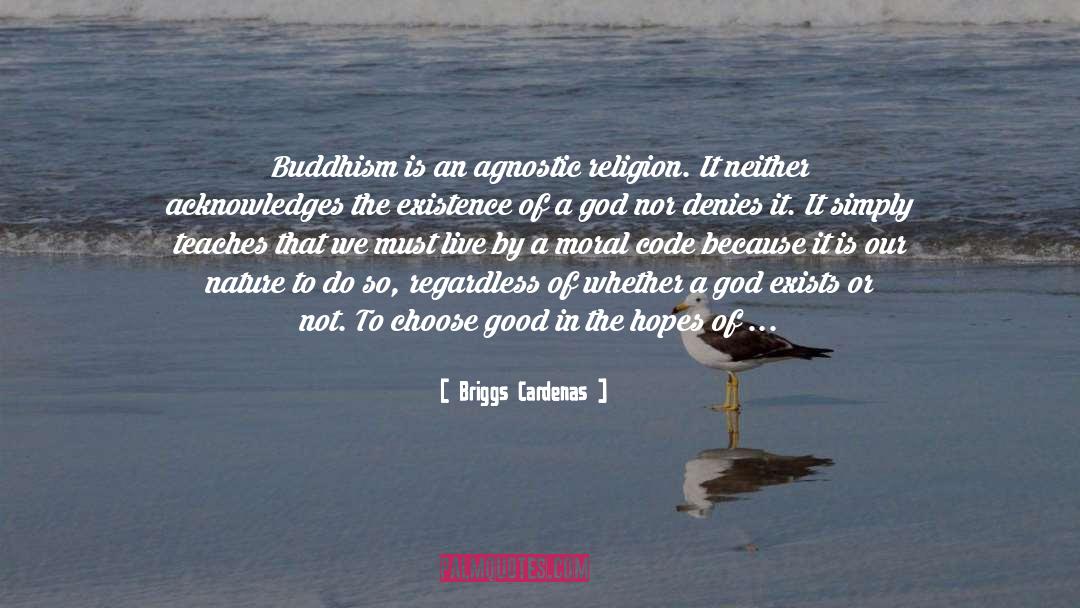 Briggs Cardenas Quotes: Buddhism is an agnostic religion.