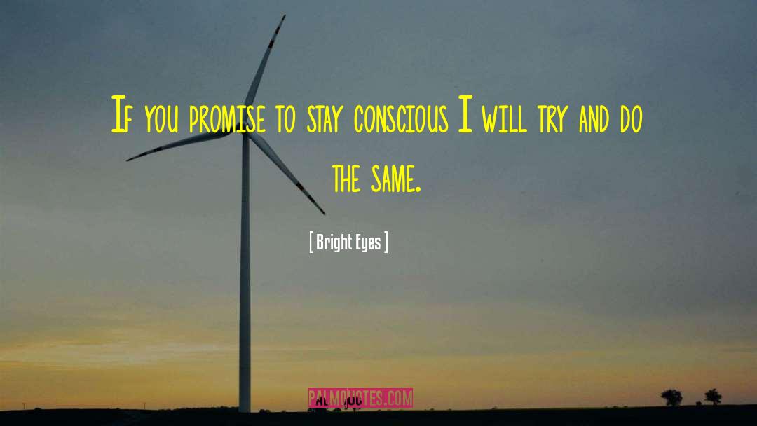 Bright Eyes Quotes: If you promise to stay