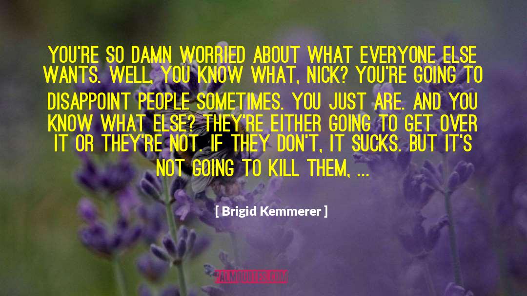 Brigid Kemmerer Quotes: You're so damn worried about