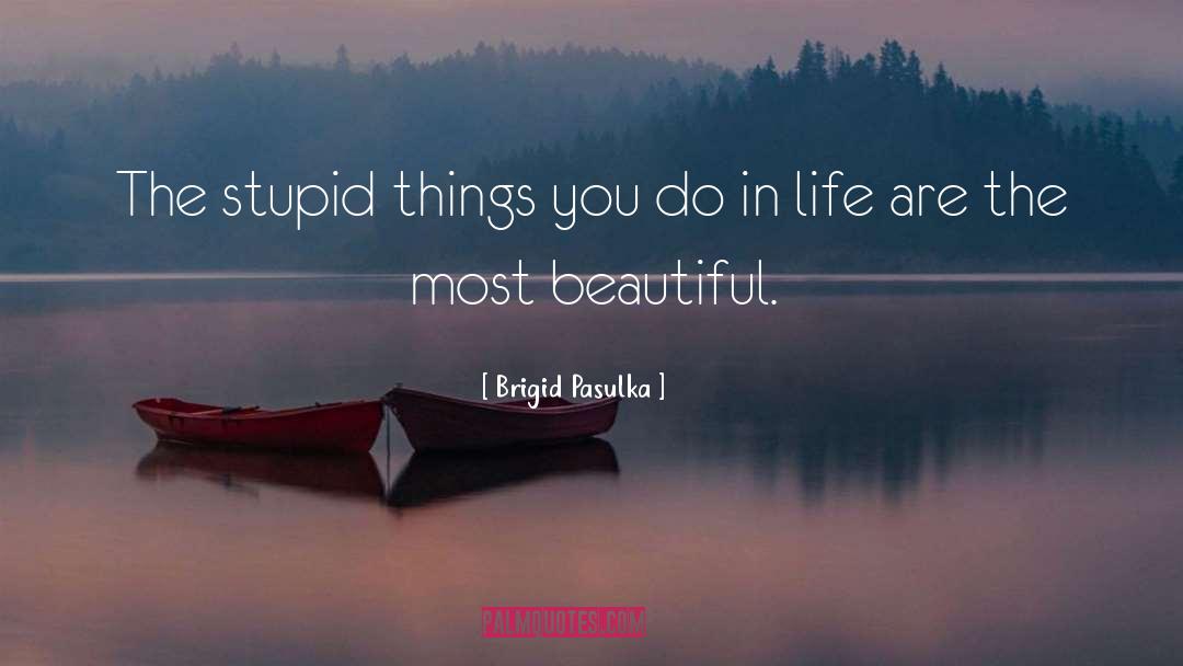 Brigid Pasulka Quotes: The stupid things you do