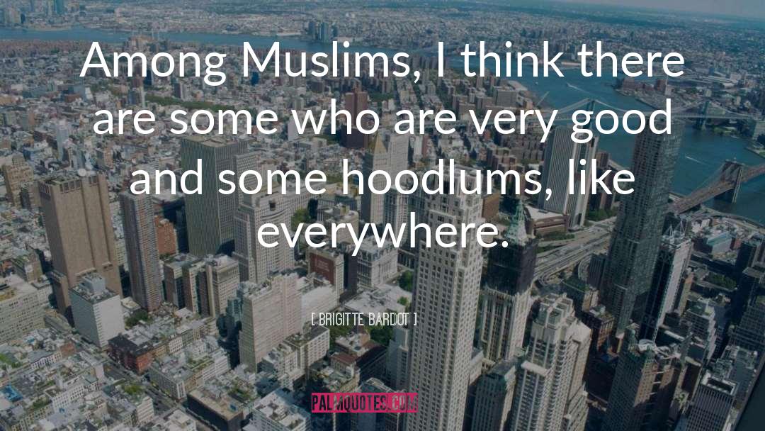 Brigitte Bardot Quotes: Among Muslims, I think there