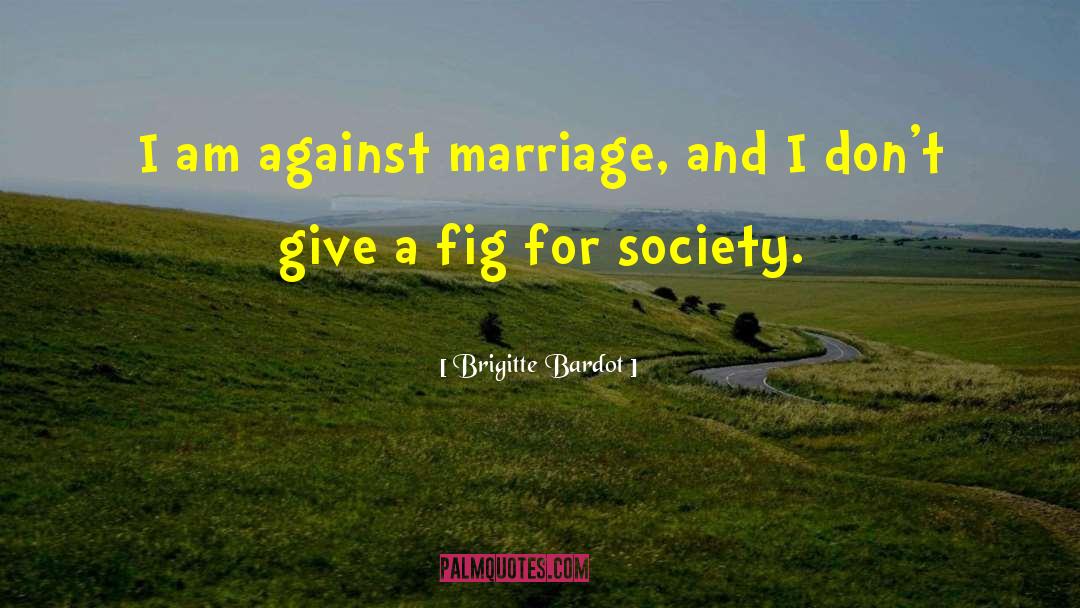 Brigitte Bardot Quotes: I am against marriage, and