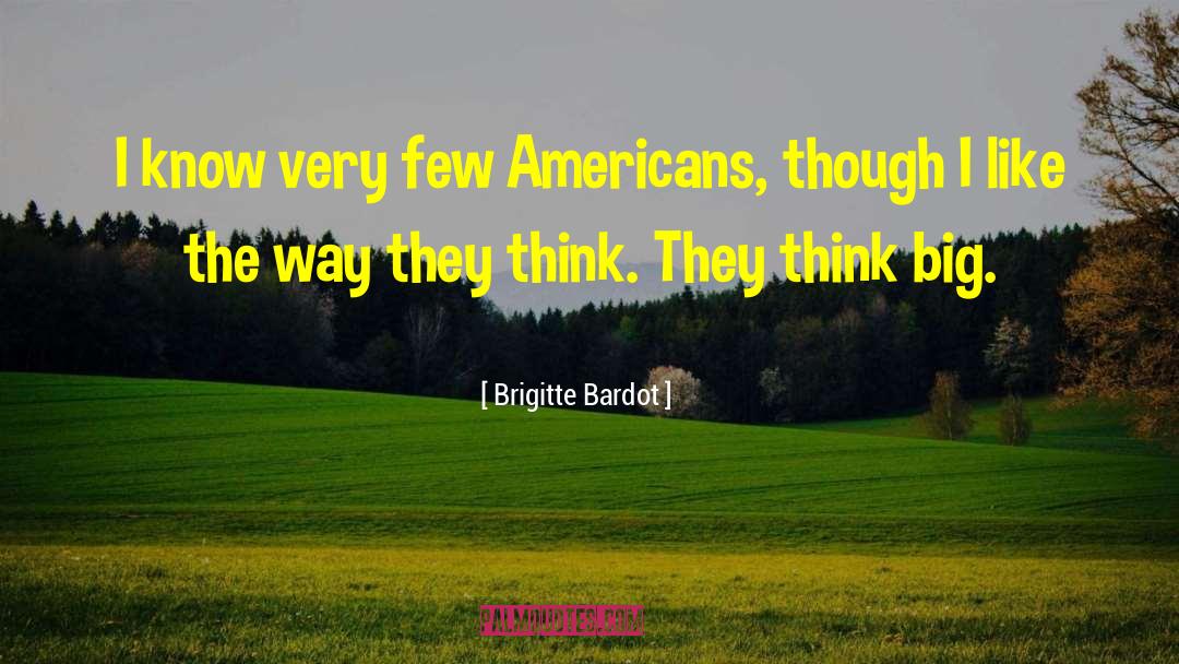 Brigitte Bardot Quotes: I know very few Americans,