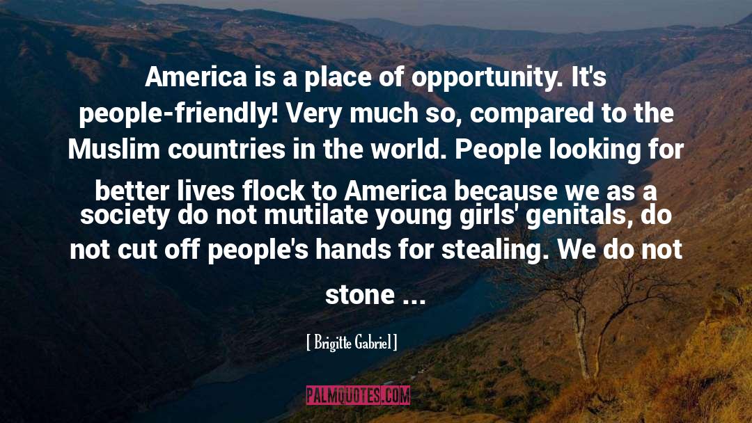 Brigitte Gabriel Quotes: America is a place of