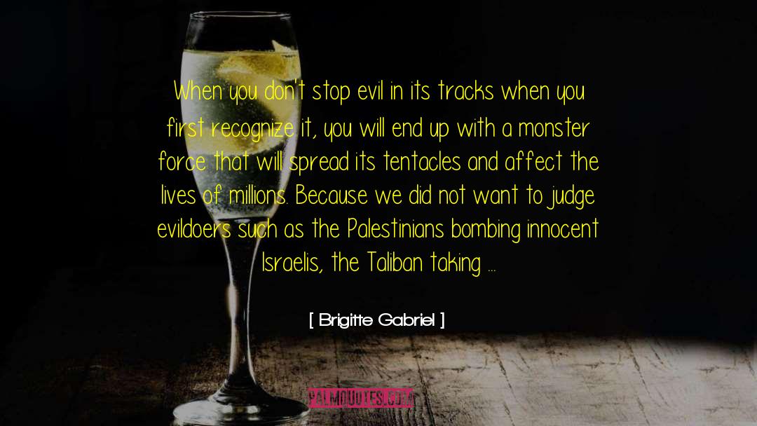 Brigitte Gabriel Quotes: When you don't stop evil